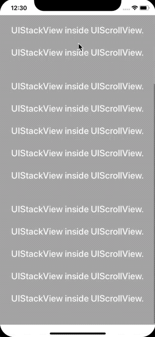 UUIStackView Inside UIScrollView horizontal scroll issue fixed with more content